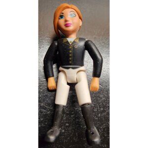 Equestrian-Themed Mini Figure Toy With Black Jacket & White Pants